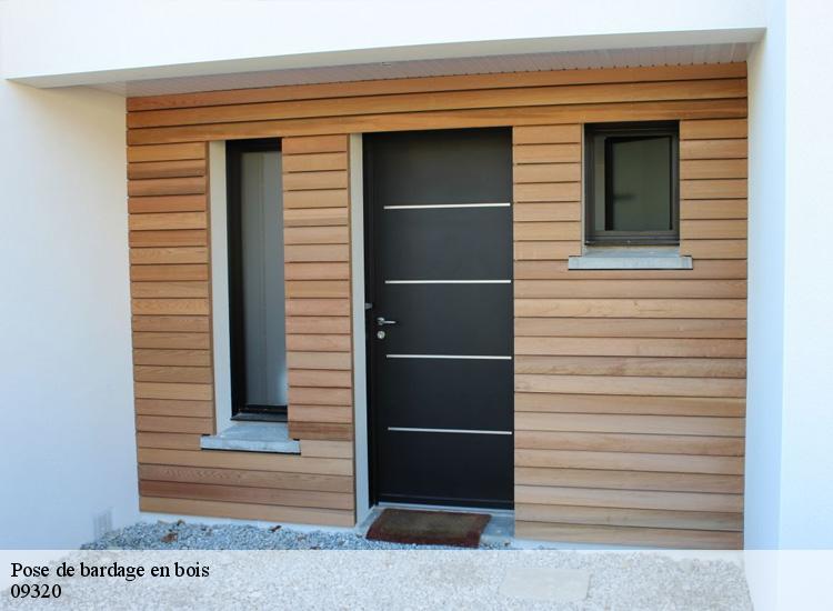 Pose de bardage en bois 09320